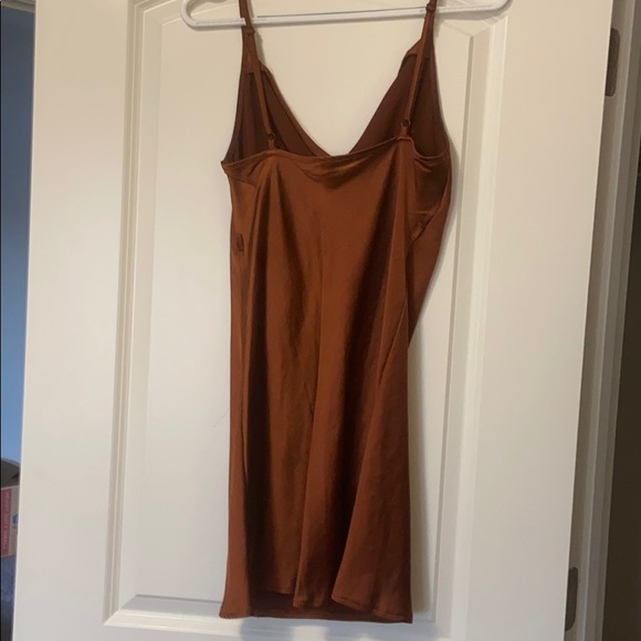 COPY - Burnt Orange Slip Dress - Picture 3 of 4